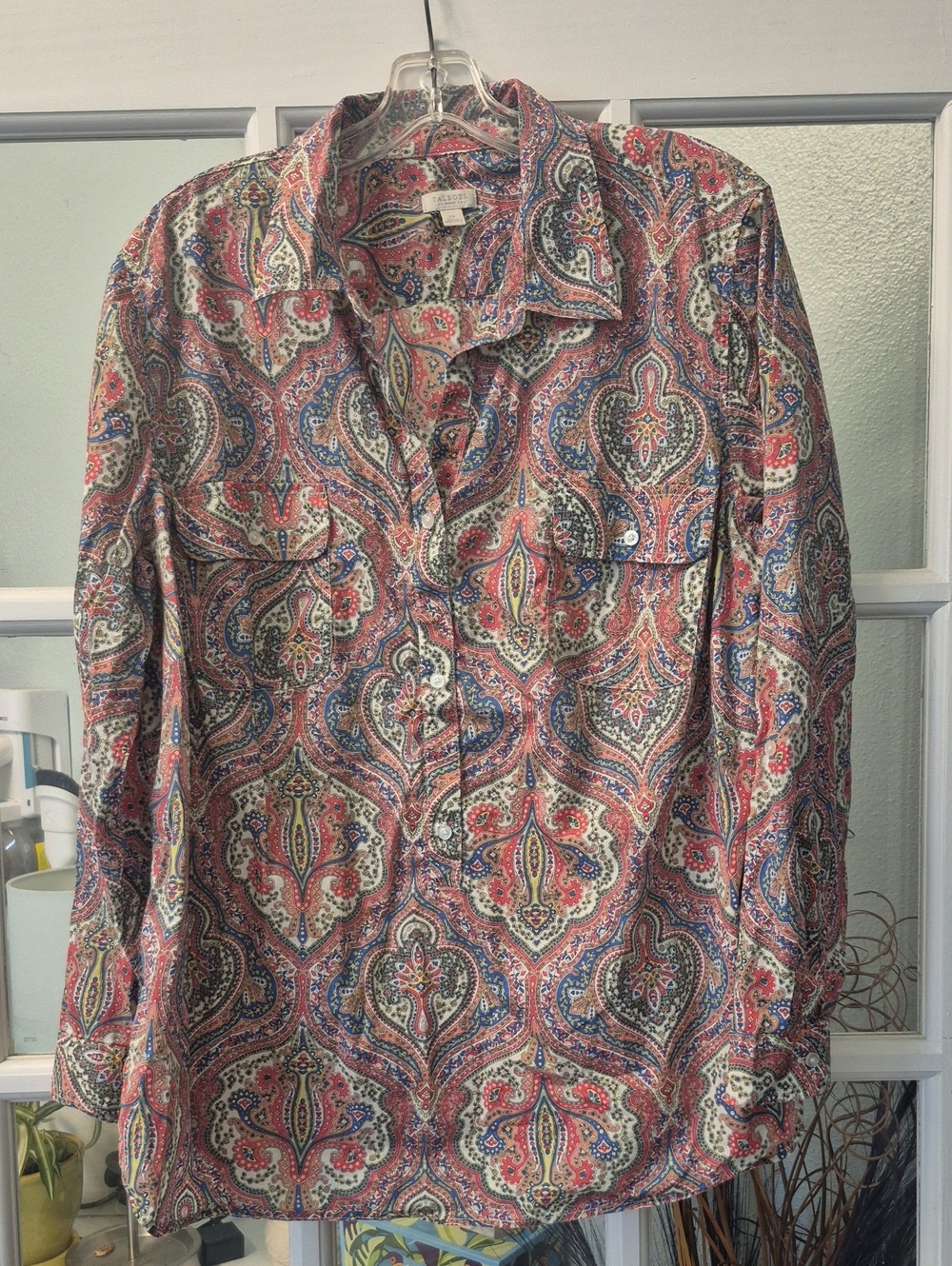 Talbots Multicolor Paisley Button-Down Shirt